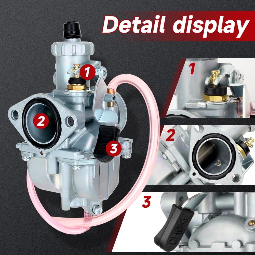 FVRITO VM22 26mm Carburetor Throttle Assembly Main Jets Kit for Predator 212cc 224cc 196cc Non Hemi Coleman CT200U BT200X Mini Bike KT196 Go Kart 6.5HP GX160 Clone Engine Baja MB200 Performance Parts