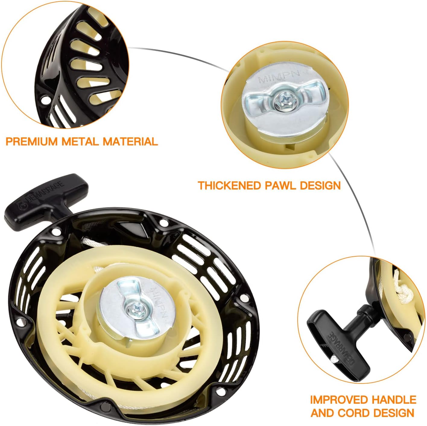 FVRITO Pull Recoil Starter Carburetor Carb for Predator 212cc 196cc 6.5HP Baja Massimo MB165 MB200 Coleman CT200U Trail BT200X Mini Bike Hummerhead 80t Trailmaster mid XRS XRX motovox KT196 Go Kart