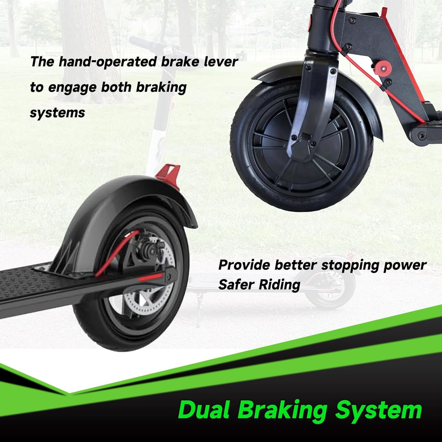 Universal Left Brake Handle Lever & Brake Cable Compatible with GOTRAX GXL V2 Electric Scooter Apex Pro XL Rival XR Elite E-Scooter Replacement Parts Accessories