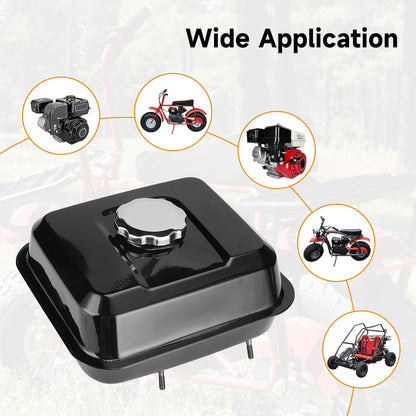 FVRITO Gas Fuel Tank Kit for GX140 GX160 GX200 Hemi Predator 212cc 196cc 6.5HP Clone Engine Coleman CT200U CT200U-EX BT200X KT196 Massimo Baja Warrior Heat MB200 Mini Bike Go Kart Replacement Parts