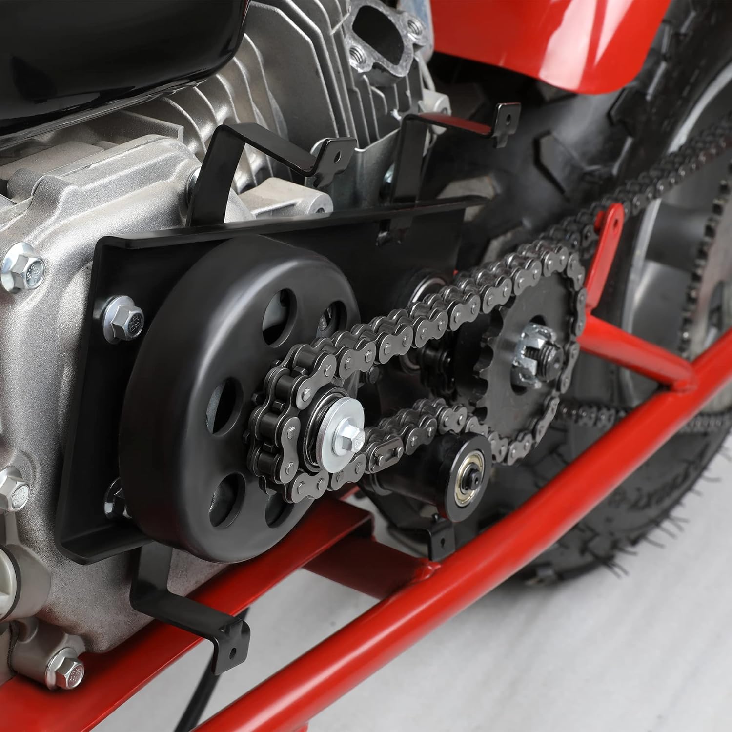 FVRITO 420 Drive Chain Compatible with Mini Bike Coleman CT200U CT200U-EX BT200X B200R Baja Warrior MB200 Massimo Axis M200 Predator 212 196cc 6.5HP Minibike Parts Front 42 & Rear 90 Link Roller Chain