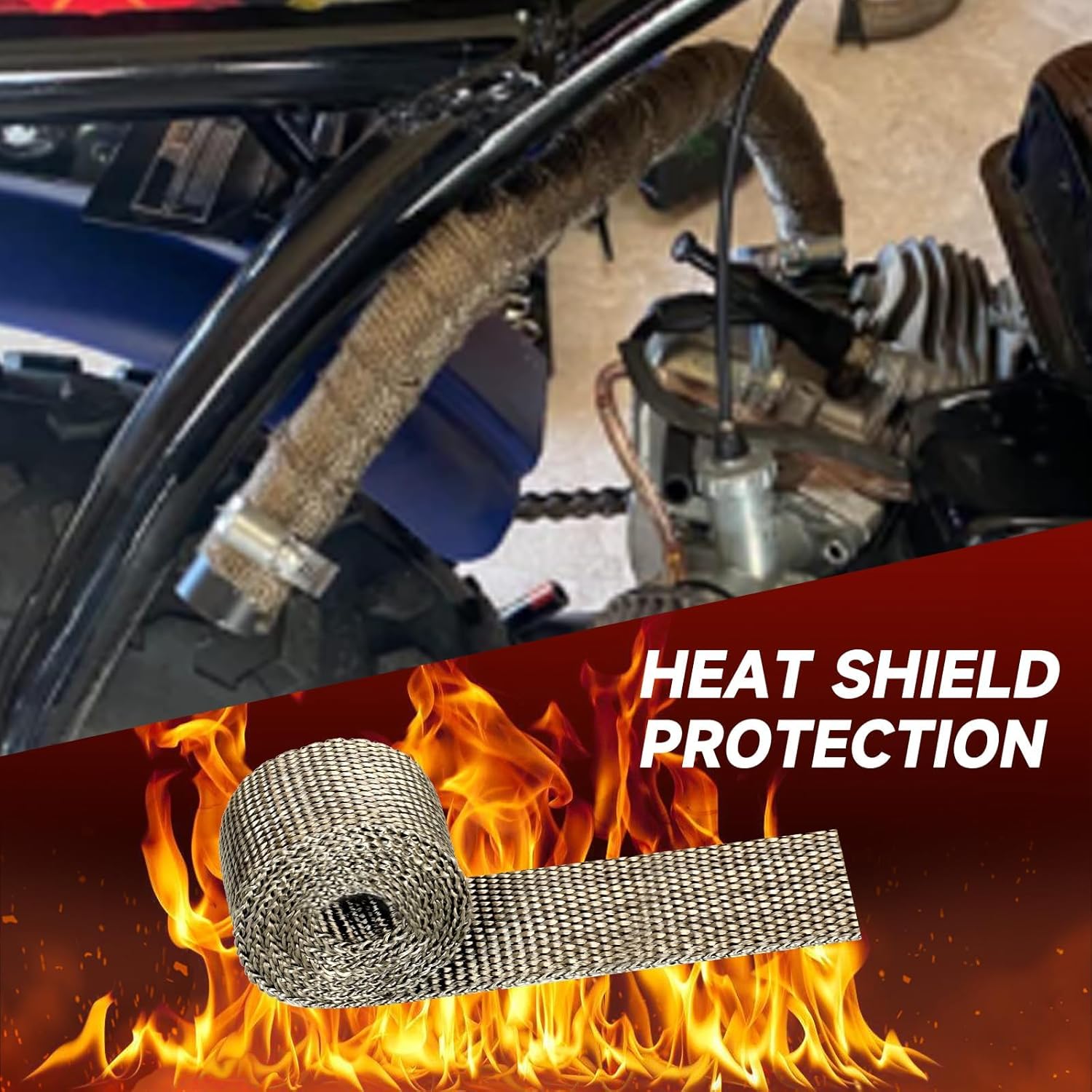 FVRITO Racing Exhaust Pipe Muffler Silencer Kit for Predator 212cc 224cc 196cc 6.5HP Coleman CT200u BT200X CT200U-EX KT196 GX160 GX200 Mini Bike Go Kart Engine Baja Warrior MB200 Performance Parts