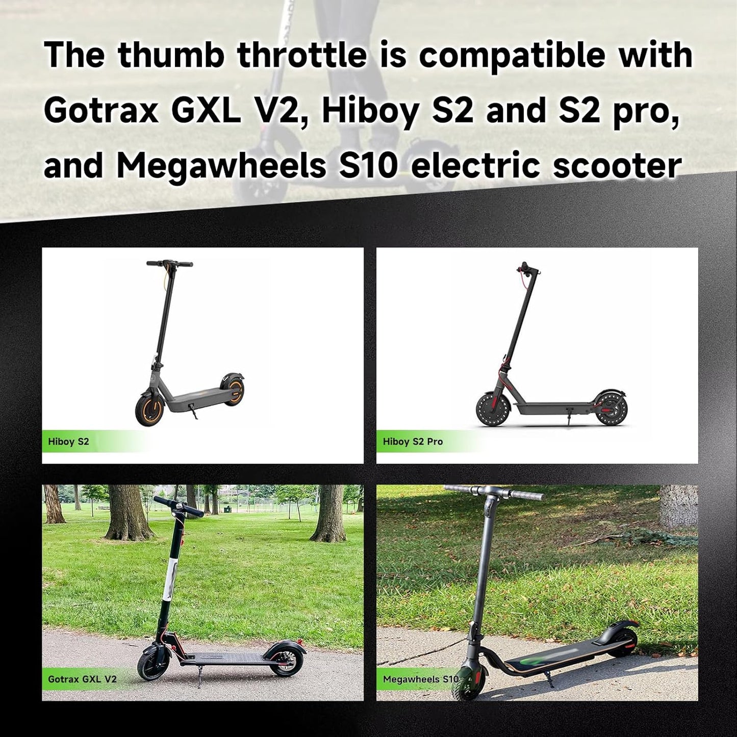 Thumb Throttle Compatible with Gotrax GXL V2 Electric Scooter, Throttle Accelerator Speed Control Replacement for Gotrax E-Scooter Accessories Parts (Female Plug)