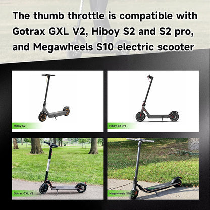 Thumb Throttle Compatible with Gotrax GXL V2 Electric Scooter, Throttle Accelerator Speed Control Replacement for Gotrax E-Scooter Accessories Parts (Female Plug)