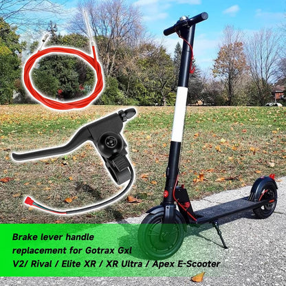 Universal Left Brake Handle Lever & Brake Cable Compatible with GOTRAX GXL V2 Electric Scooter Apex Pro XL Rival XR Elite E-Scooter Replacement Parts Accessories